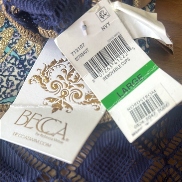 Nordstrom Navy and Gold Becca Bikini Set - Picture 2 of 3
